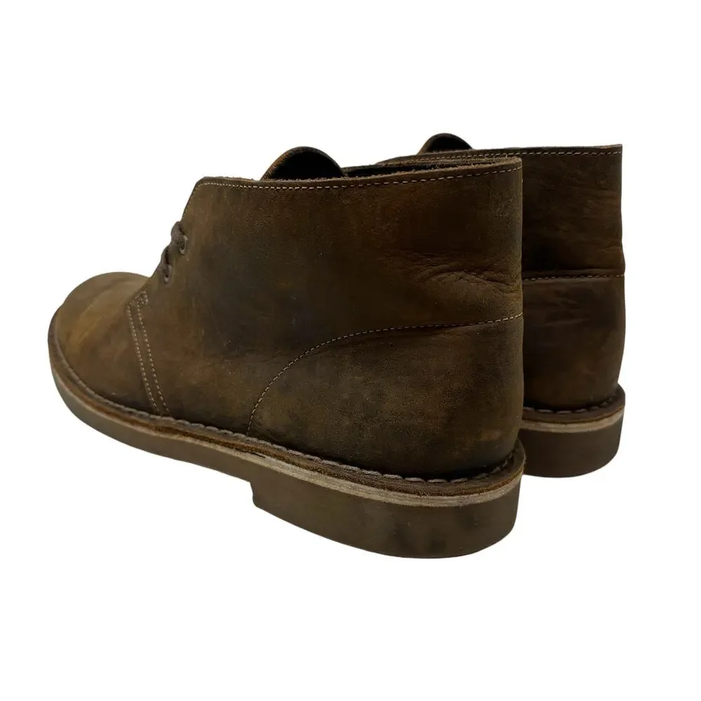 Clarks Men's Bushacre 2 Chukka Boots Brown Leather Size US 9‎